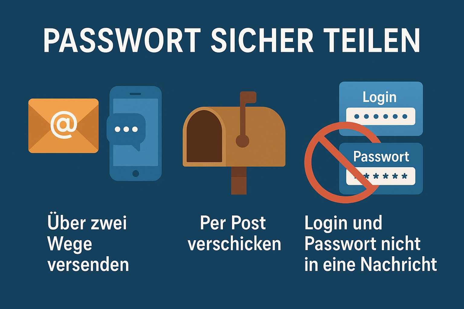 Wie überträgt man ein Passwort sicher an andere?